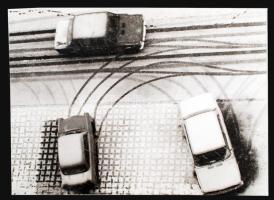 cca 1970 Zsigri Oszkár: Tél, aláírt vintage fotóművészeti alkotás, 40x29 cm