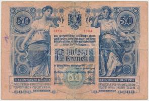 1902. 50K felülbélyegzés nélkül T:III-,IV 
Adamo K23