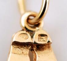 Arany papucsfüggő, 14K, Au., 0,6gr., jelzett/ Gold shoe addict, 14K, Au. 0,6gr., marked