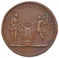 Habsburg Monarchia 1765. "József főherceg második házasságkötésére" Br emlékérem. Szign.: ...