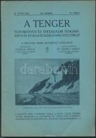 1913 április,  A tenger. Tudományos és társadalmi tengerészeti és közgazdasági havi folyóirat.  A Magyar Adria Egyesület közlönye. IV. füzet, pp.:189-240,26x18cm