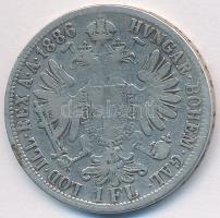 Ausztria 1886. 1Fl Ag "Ferenc József" T:2- 
Austria 1886. 1 Florin Ag "Franz Joseph&...