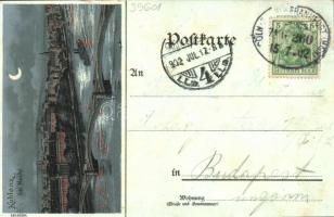 Koblenz, at night on the backside, W. Hagelberg Akt. 36910. Dess. 6. litho