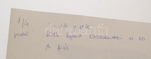 cca 1985 Szabó Judit: A fiú, aláírt vintage fotóművészeti alkotás, 32x20 cm-es kép 40x30 cm-es fotóp...