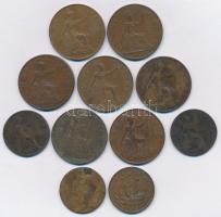 Nagy-Britannia 1887-1938. 11db-os fémpénz tétel T:vegyes
Great Britain 1887-1938. 11pcs of coins C:...