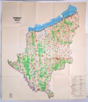 1977 Magyarország megyetérképei, 1:150 000, 19db, 66x79cm