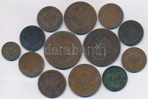 Orosz Birodalom 1870-1914. 13db-os fémpénz tétel T:vegyes
Russian Empire 1870-1914. 13pcs of coins ...