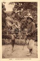 Vieillard aveugle et son guide / African folklore from Gabon (small tear)