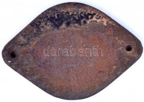 "Lebovits és fia - védjegy - Cegléd", öntöttvas biléta, 5×7 cm