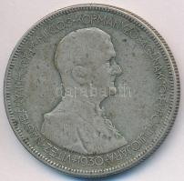 1930. 5P Ag &quot;Horthy jobbra&quot; T:3 patina Adamo P8