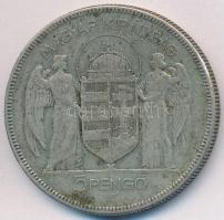 1930. 5P Ag "Horthy jobbra" T:3 patina
Adamo P8