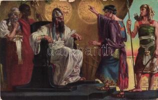 Joseph deutet die Träume Pharaos / Joseph interpreting the dreams of Pharaoh, Biblische Bilder Nr. 11.601. judaica