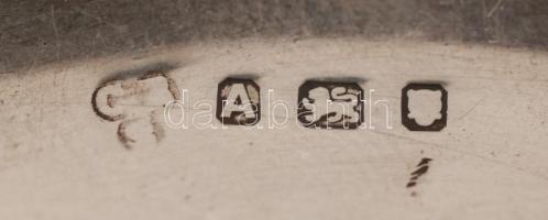 VI. György angol királyt és Erzsébet királynőt ábrázoló koronázási emlékmedál ezüst(Ag) tálba foglal...