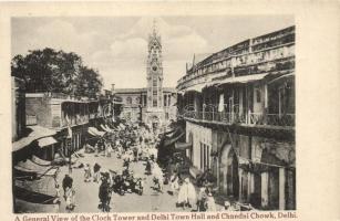 Delhi, Clock Tower, Town Hall, Chandni Chowk (cut)