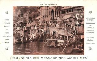 Varanasi, Benares; Compagne des Messageries Maritimes, port (fa)