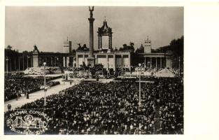 1938 Budapest XIV. Hősök tere, Főoltár, XXXIV. Nemzetközi Eucharisztikus Kongresszus