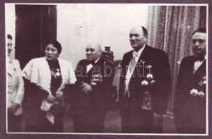 Rákosi Mátyás és Dinnyés Lajos feleségeikkel fogadáson cca 1948