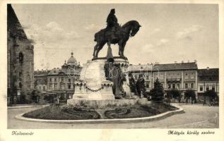 Kolozsvár, Cluj; Mátyás király szobra / statue (EK)