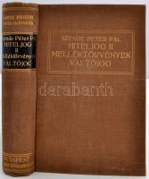 Szende Péter Pál: Magyar hiteljog. I-III. kötet. Bp. 1929-1930. Grill. 792+ 677+877 l. Magyar törvén...