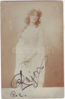 Bajor Gizi a színésznő saját kezűleg írt fotólap  aláírásával