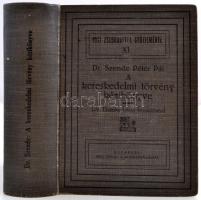 Szende Péter Pál: A kereskedelmi törvény kézikönyve. Bp., 1927, Grill k. 1036 p. Kiadói egészvászon-kötésben.