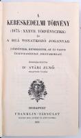 Nyári Jenő: A kereskedelmi törvény - 1875: XXXVI. törvényczikk - és a reá vonatkozó joganyag: törvén...