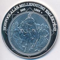 DN "A magyar nemzet pénzérméi - Honfoglalás Millenniumi emlékpénz 896-1896." Ag emlékérem ...
