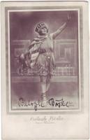 Balogh Bözske színésznő aláírt fotólapja