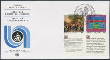 1993 Emberi Jogok Nyilatkozata sor Mi 150-151 Zf FDC