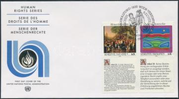 1993 Emberi Jogok Nyilatkozata sor Mi 150-151 Zf FDC