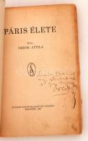 Orbók Attila: Páris élete. Bp., 1927. Stádium. 245 p.
A borítót Byssz Róbert festette, a fejléceket...