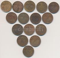 Német 3. Birodalom 1936-1940. 2pf Br (15x) T:2,2-
German Third Reich 1936-1940. 2 Pfennig Br (15x) ...
