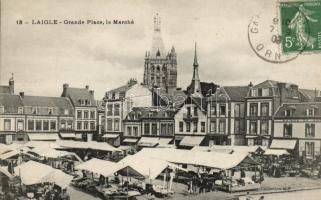 L&#039;Aigle, Grande Place, Marche / main square, market