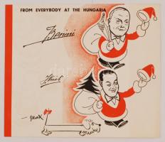 cca 1930 Hungária étterem díszes újévi üdvözlőlap