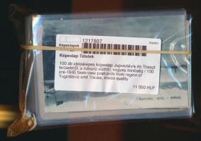 100 db városképes képeslap Jugoszlávia és Trieszt területéről, a háború előttről, vegyes minőség / 1...