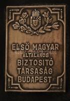 Az Első Mgyar Általános Biztosító Társaság Budapest bőr irattartója, rajta ezüstözött kis táblával, ...