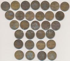 Német Birodalom 1874-1911. 2pf Cu (3xklf) + Weimari Köztársaság 1923-1925. 2pf Br (26x) + Német 3. B...