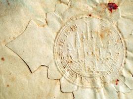 1867 Szatmári aljegyző által kiállított hiteles másolat Mészáros Lázár hadügyminiszter által Baudis ...