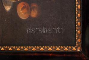 Jelzés nélkül: Dinnyés csendélet. Olaj, vászon, antik keretben, 50×70 cm