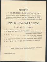 1938 Meghívó a M. Kir. Erzsébet Tudományegyetem ünnepi közgyűlésére, 26x20cm