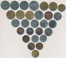 Német Birodalom 1890D 1pf Cu + 1914A 2pf Cu + Weimari Köztársaság 1924-1930. 1pf Br (4x) + 5pf Al-Br...