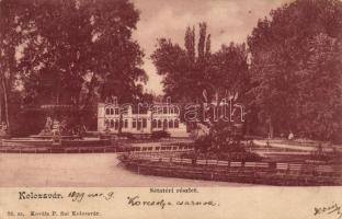 1899 Kolozsvár, Cluj; Sétatér részlet / promenade (EK)