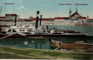 Komárom, Duna, Stefánia gőzös / river, steamship (Rb)