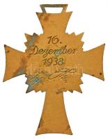 Német 3. Birodalom 1938. "Német Anyasági Kereszt, arany fokozat" zománcozott, aranyozott B...