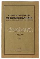 Dr. Roth Pál: Klinikai laboratóriumi mérőmódszerek I. Bp., 1937, Erdély és Szabó Tudományos Műszergyár. 28 p. Kiadói papírkötésben.