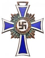 Német 3. Birodalom 1938. &quot;Német Anyasági Kereszt, bronz fokozat&quot; zománcozott, Br kitüntetés T:2 patina German Third Reich 1938. &quot;Cross of Honour of the German Mother, 3rd class&quot; enamelled Br decoration C:XF patina