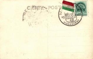 1940 Szatmárnémeti, Satu Mare; Horthy Miklós, Katolikus főgimnázium, Pannónia szálló, Római Katoliku...