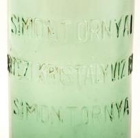 Dugós üvegpalack "Simontornyai Artézi Kristályvíz Rt" felirattal, hibátlan, m:33 cm