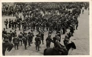 1938 Ipolyság, Sahy;  A Felvidék felszabadulásának első örömünnepe / celebration, entry of the Hungarian troops, &#039;Az első visszatért magyar város&#039; So. Stpl. (EK)