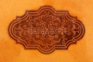 Iparművészeti Vállalatos bőr szivaros-cigarettás doboz, zsűrizett, 19×12×3,5 cm